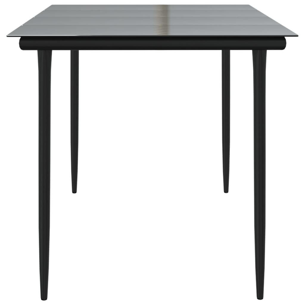 8720287178880_g_en_hd_2 vidaXL Garden Dining Table Black 160x80x74cm Steel and Tempered Glass - Image 4