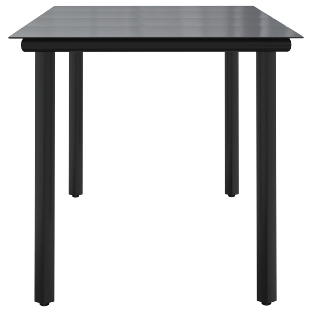 8720287178927_g_en_hd_2 vidaXL Garden Dining Table Black 160x80x74cm Steel and Tempered Glass - Image 4