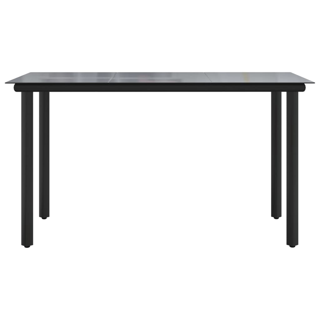 8720287178934_g_en_hd_1 vidaXL Garden Dining Table Black 200x100x74cm Steel and Tempered Glass - Image 3