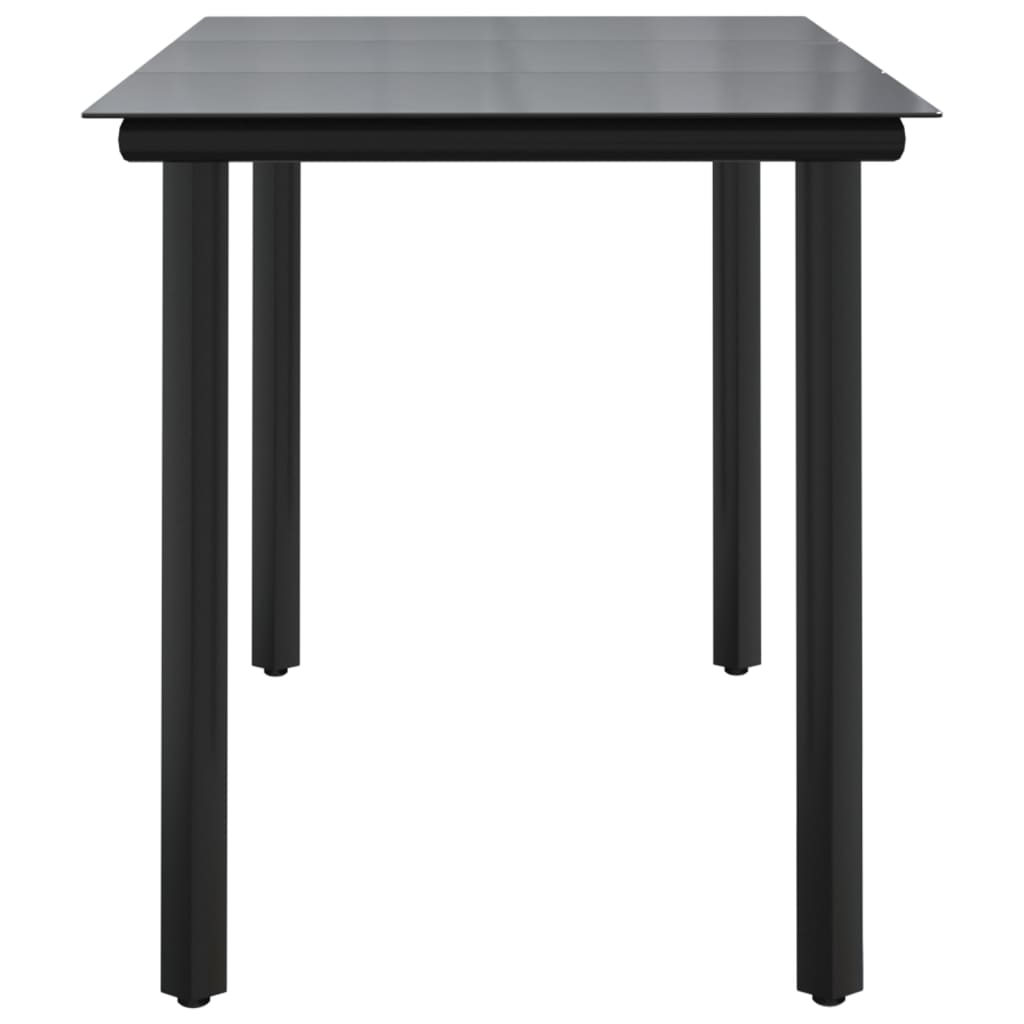 8720287178934_g_en_hd_2 vidaXL Garden Dining Table Black 200x100x74cm Steel and Tempered Glass - Image 4