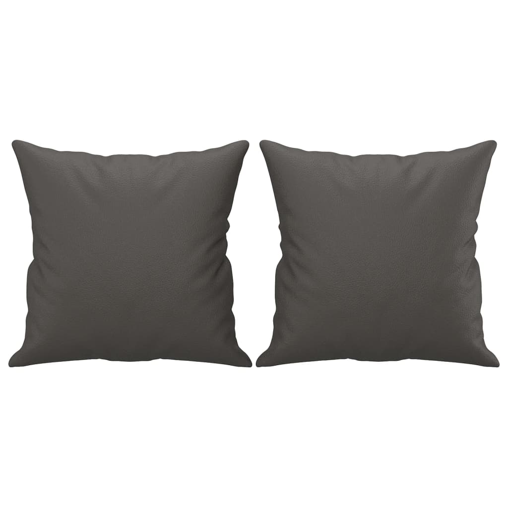 8720287187851_a_en_hd_1 vidaXL Throw Pillows 2 pcs Grey 40x40 cm Faux Leather - Image 2