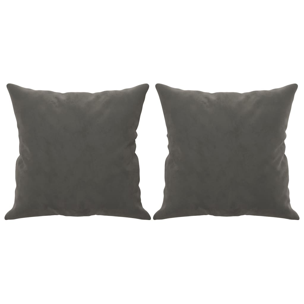 8720287187899_a_en_hd_1 vidaXL Throw Pillows 2 pcs Dark Grey 40x40 cm Velvet - Image 2