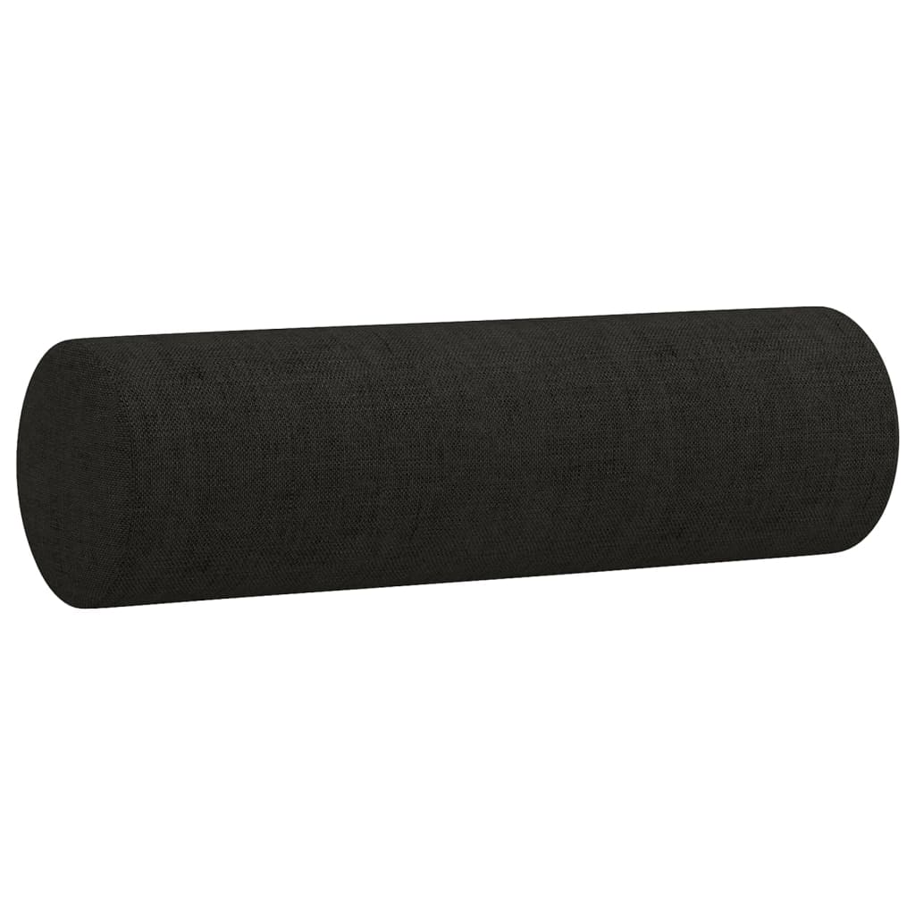 8720287188087_g_en_hd_1 vidaXL Throw Pillows 2 pcs Black Ø15x50 cm Fabric - Image 3