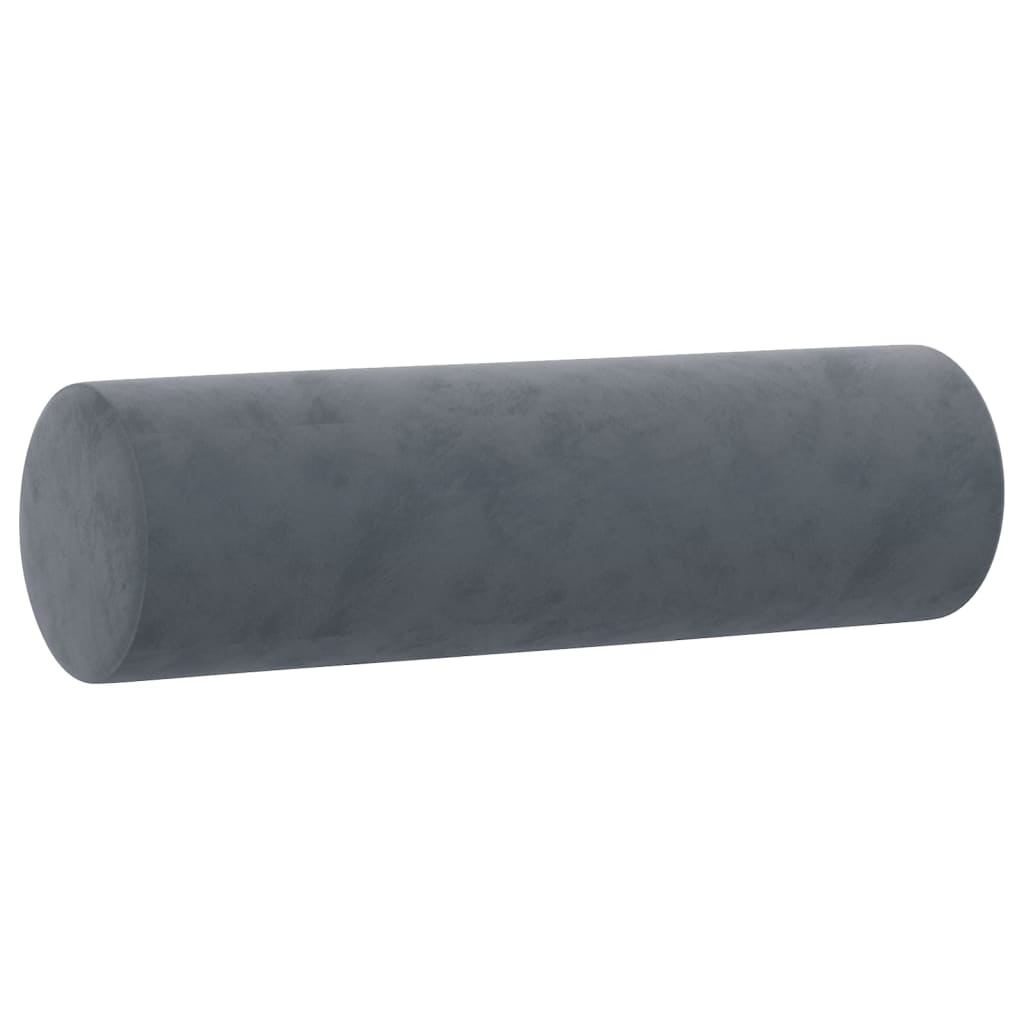 8720287188131_g_en_hd_1 vidaXL Throw Pillows 2 pcs Dark Grey Ø15x50 cm Velvet - Image 3