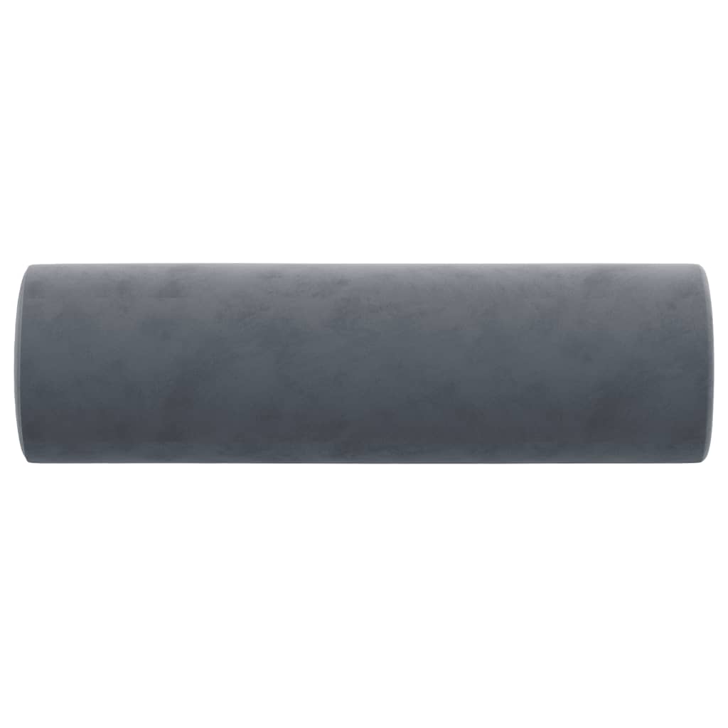 8720287188131_g_en_hd_2 vidaXL Throw Pillows 2 pcs Dark Grey Ø15x50 cm Velvet - Image 4