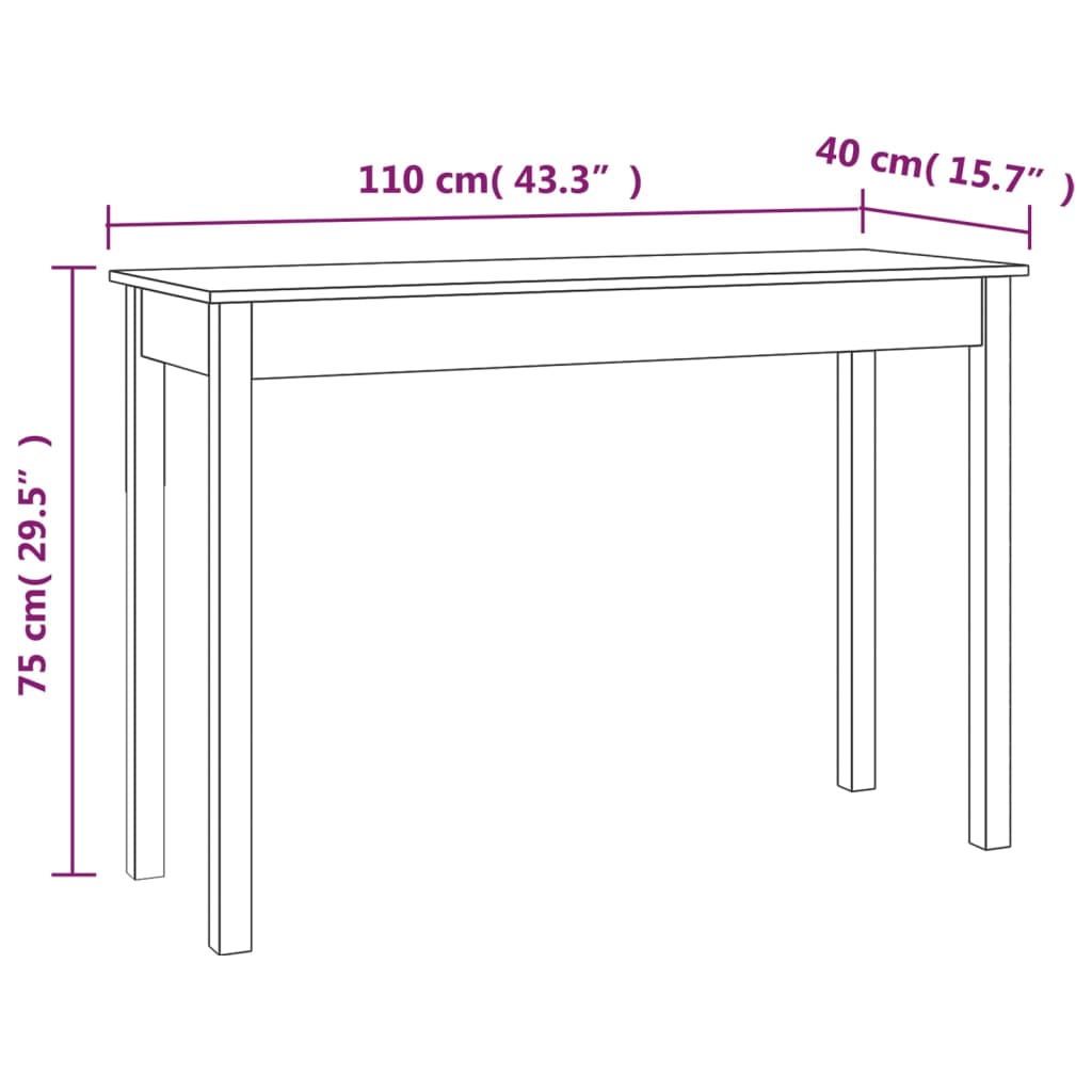 8720287188421_g_en_hd_6 vidaXL Console Table 110x40x75 cm Solid Wood Pine - Image 8