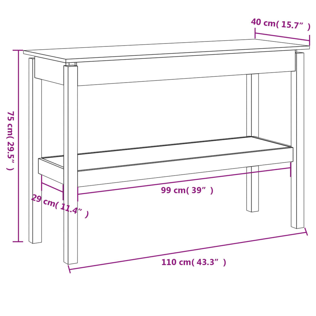 8720287189022_g_en_hd_5 vidaXL Console Table 110x40x75 cm Solid Wood Pine - Image 8