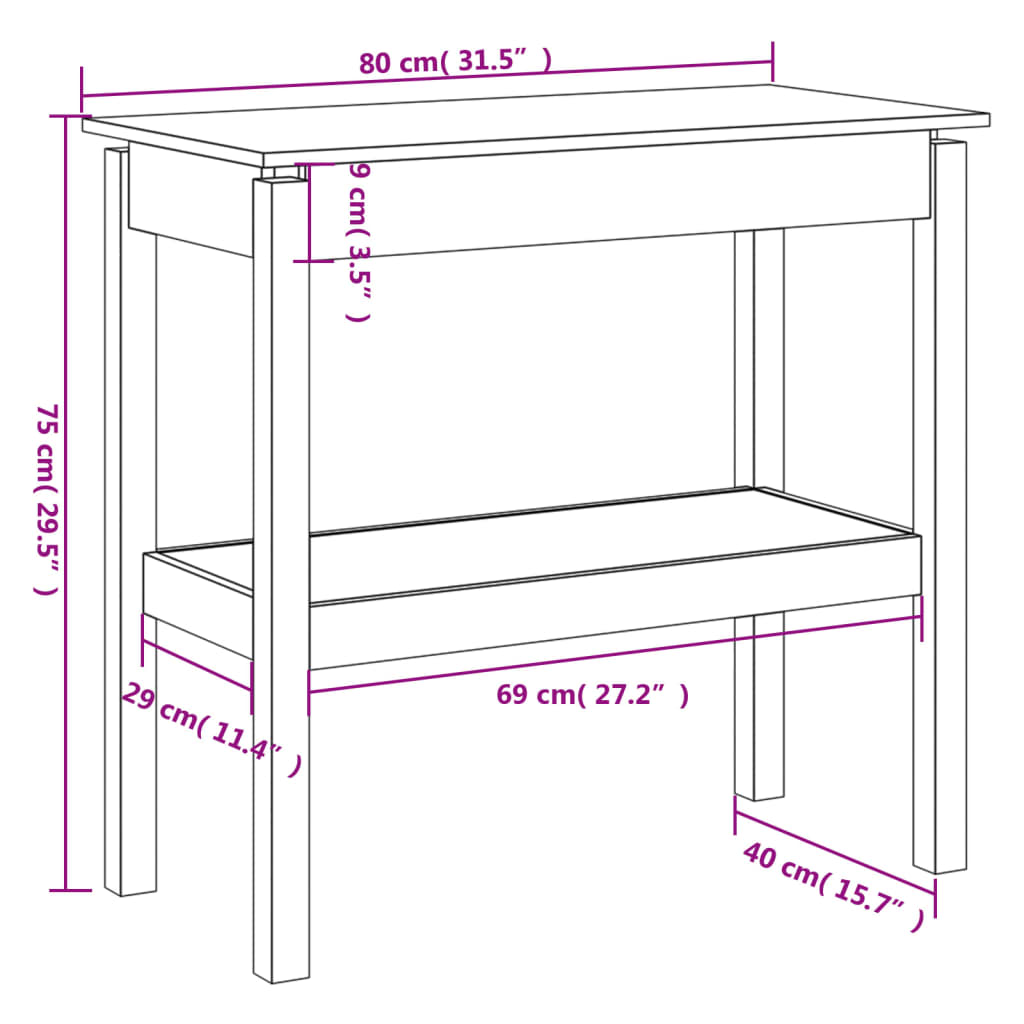 8720287189077_g_en_hd_5 vidaXL Console Table 80x40x75 cm Solid Wood Pine - Image 8