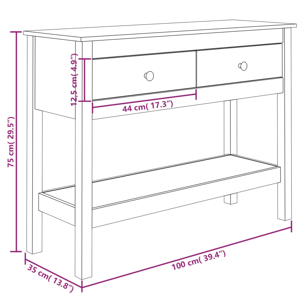 8720287189978_g_en_hd_8 vidaXL Console Table 100x35x75 cm Solid Wood Pine - Image 10