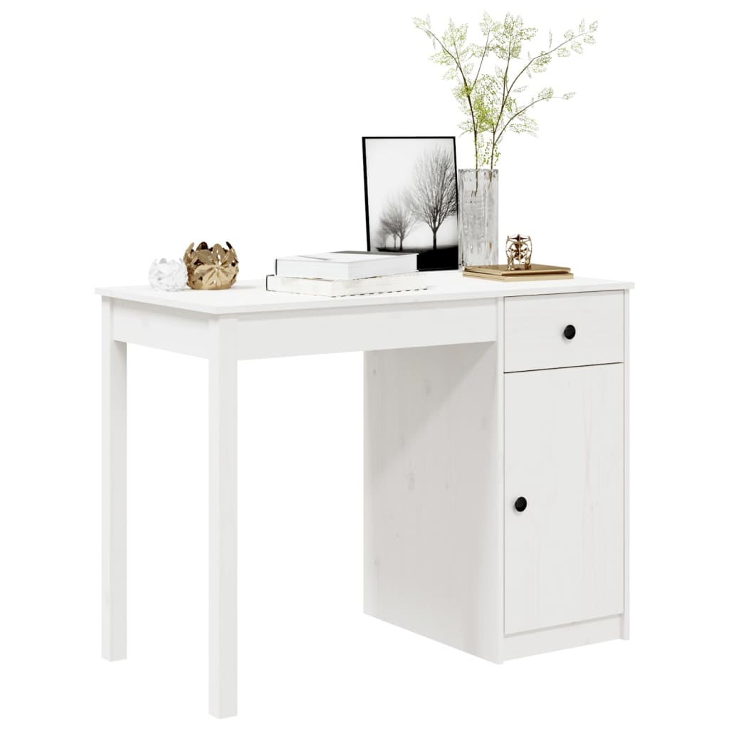 8720287190035_g_en_hd_2 vidaXL Desk White 100x50x75 cm Solid Wood Pine - Image 5