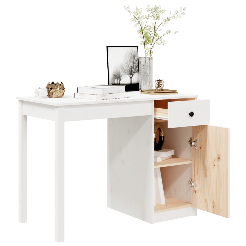 8720287190035_g_en_hd_3 vidaXL Desk White 100x50x75 cm Solid Wood Pine - Image 6