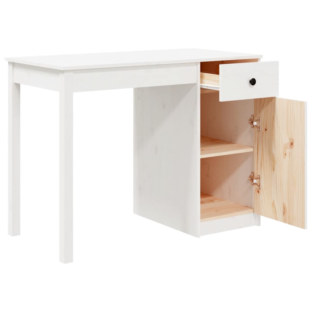 8720287190035_g_en_hd_5 vidaXL Desk White 100x50x75 cm Solid Wood Pine - Image 8