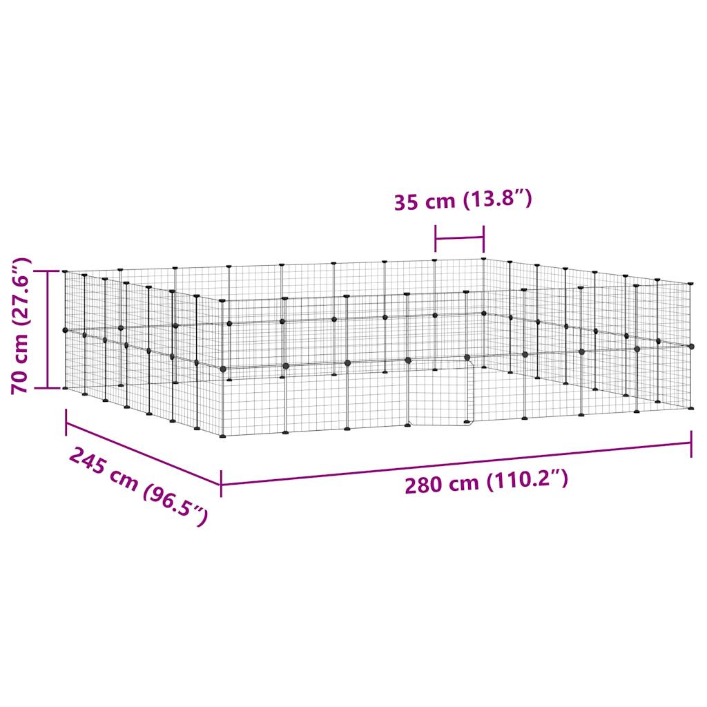 8720287190752_g_en_hd_2 vidaXL 60-Panel Pet Cage with Door Black 35x35 cm Steel - Image 4