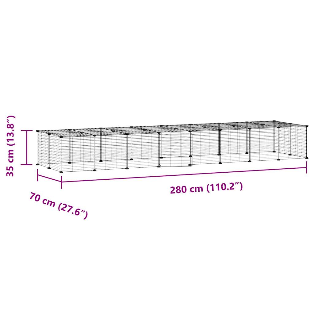 8720287190936_g_en_hd_2 vidaXL 36-Panel Pet Cage with Door Black 35x35 cm Steel - Image 4