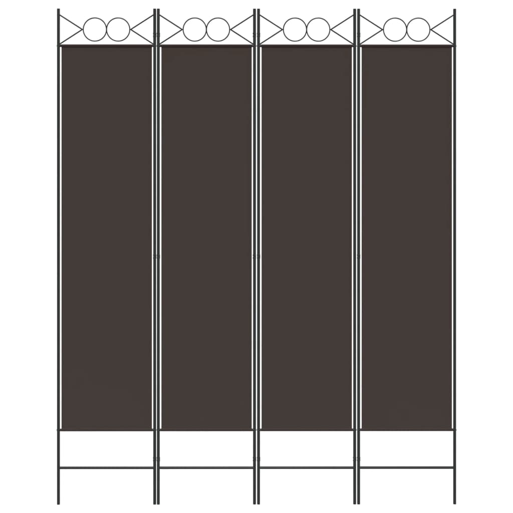 8720287195498_g_en_hd_1 vidaXL 4-Panel Room Divider Brown 160x200 cm Fabric - Image 3
