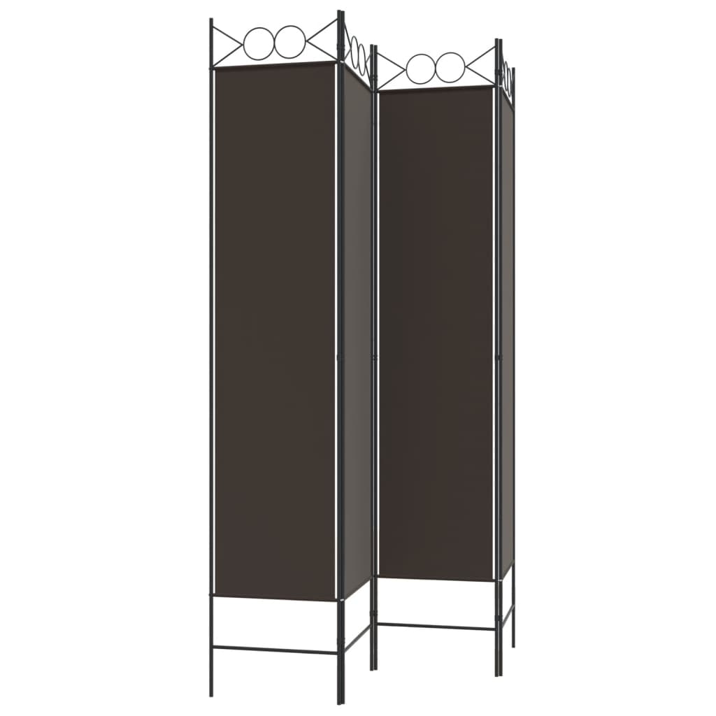 8720287195498_g_en_hd_2 vidaXL 4-Panel Room Divider Brown 160x200 cm Fabric - Image 4