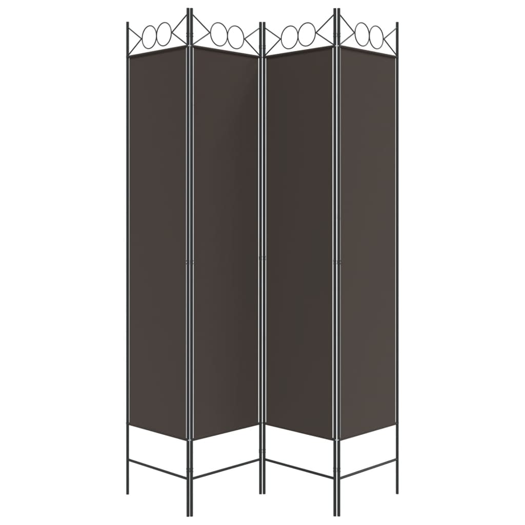 8720287195498_g_en_hd_3 vidaXL 4-Panel Room Divider Brown 160x200 cm Fabric - Image 5