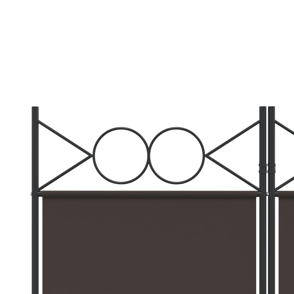 8720287195498_g_en_hd_5 vidaXL 4-Panel Room Divider Brown 160x200 cm Fabric - Image 7