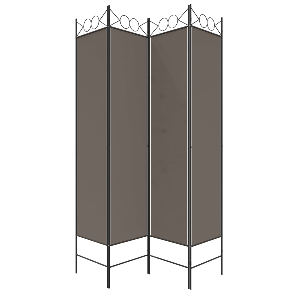 8720287195504_g_en_hd_3 vidaXL 4-Panel Room Divider Anthracite 160x200 cm Fabric - Image 5