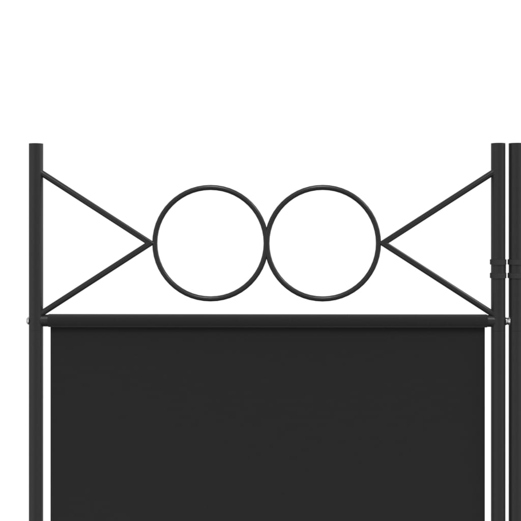 8720287195511_g_en_hd_5 vidaXL 4-Panel Room Divider Black 160x200 cm Fabric - Image 7