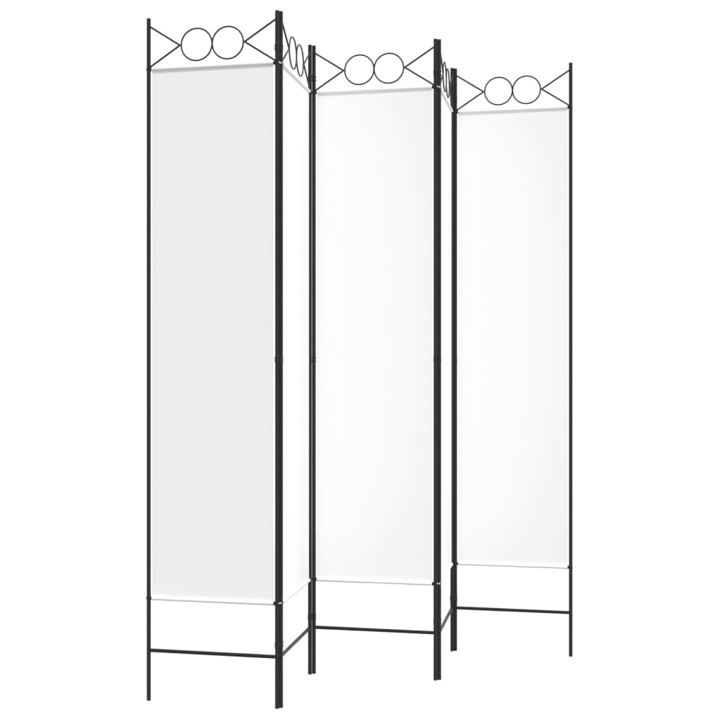 8720287195528_g_en_hd_3 vidaXL 5-Panel Room Divider White 200x200 cm Fabric - Image 5