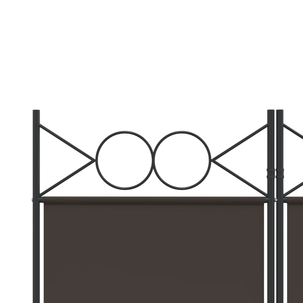 8720287195535_g_en_hd_5 vidaXL 5-Panel Room Divider Brown 200x200 cm Fabric - Image 7