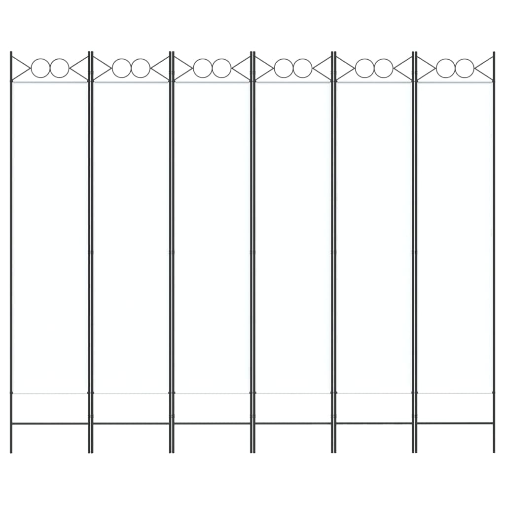 8720287195566_g_en_hd_1 vidaXL 6-Panel Room Divider White 240x200 cm Fabric - Image 3