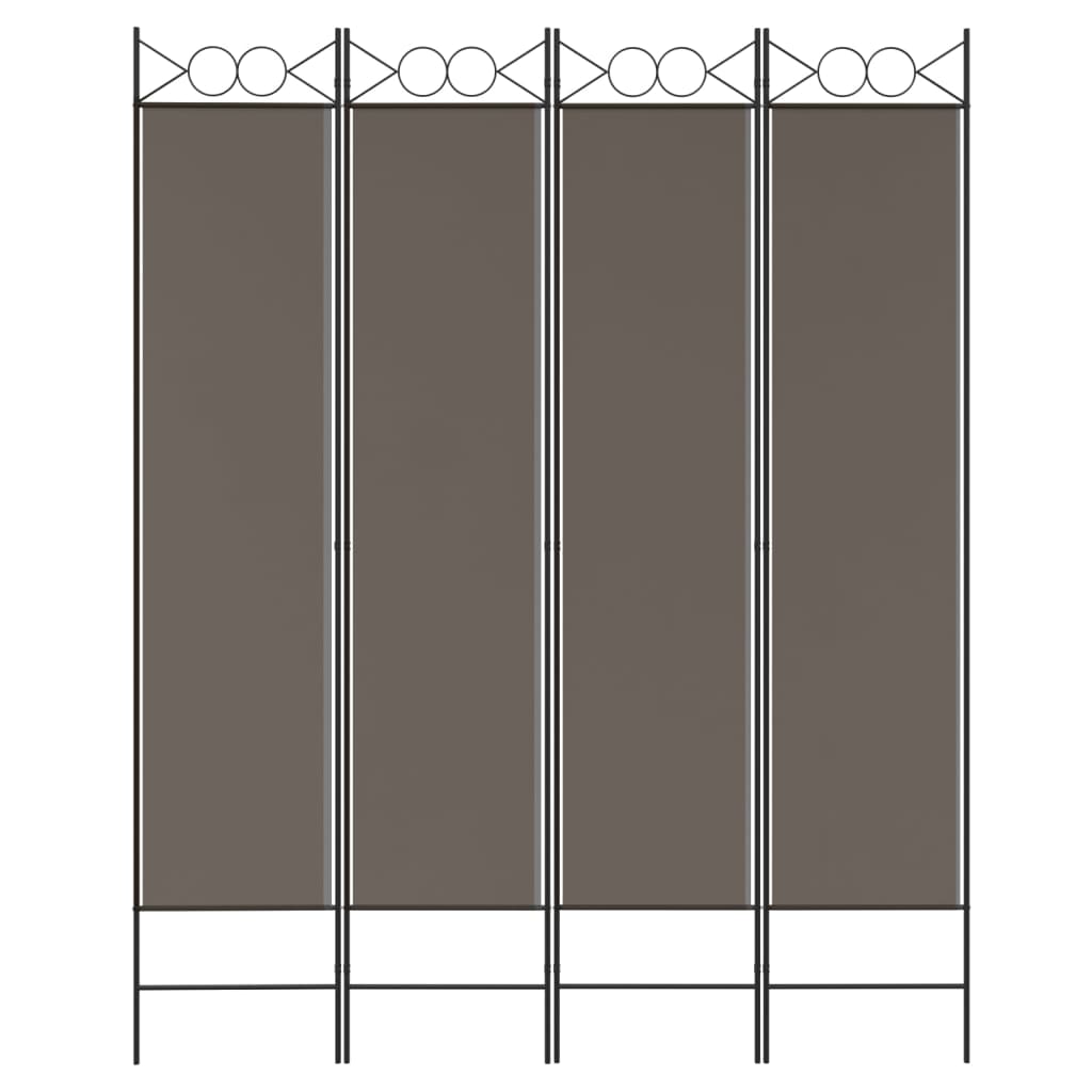 8720287195665_g_en_hd_1 vidaXL 4-Panel Room Divider Anthracite 160x220 cm Fabric - Image 3