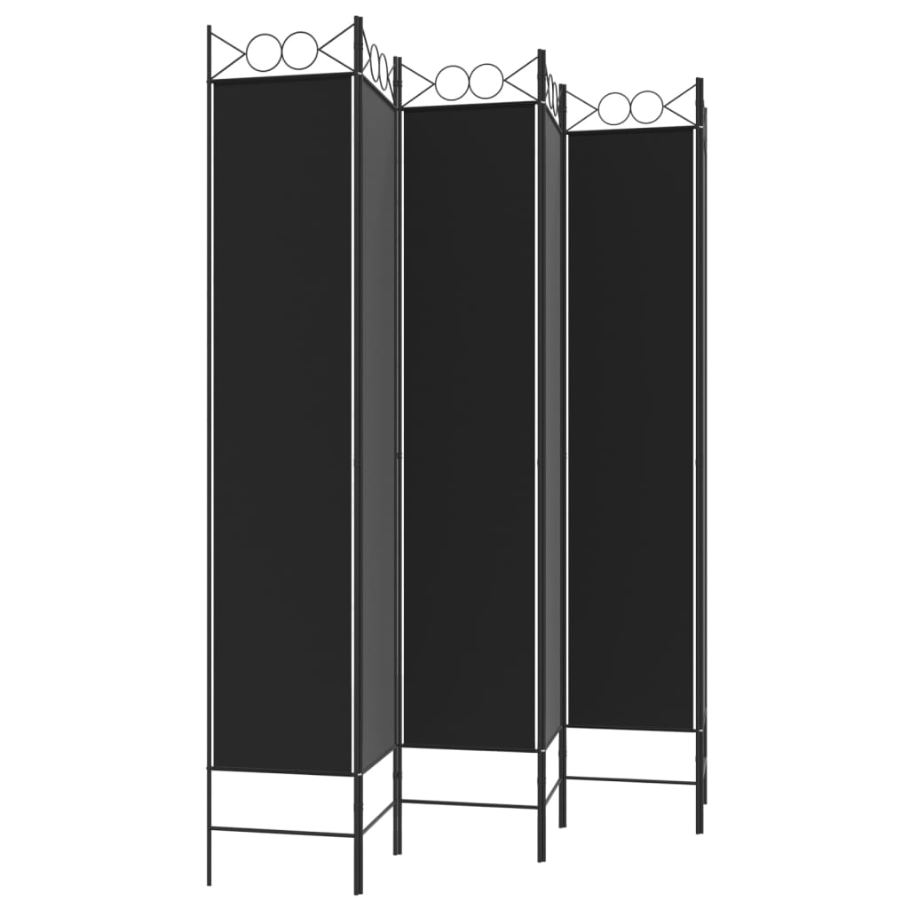 8720287195757_g_en_hd_3 vidaXL 6-Panel Room Divider Black 240x220 cm Fabric - Image 5