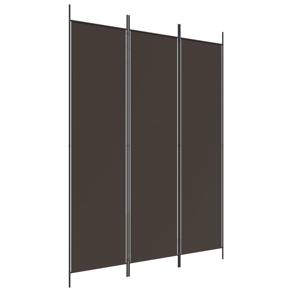 8720287195771_a_en_hd_1 vidaXL 3-Panel Room Divider Brown 150x200 cm Fabric - Image 2
