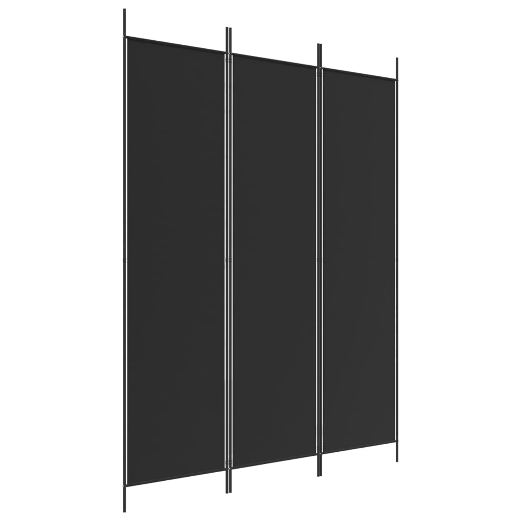 8720287195795_a_en_hd_1 vidaXL 3-Panel Room Divider Black 150x200 cm Fabric - Image 2