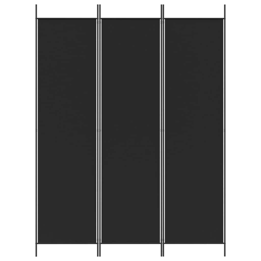 8720287195795_g_en_hd_1 vidaXL 3-Panel Room Divider Black 150x200 cm Fabric - Image 3