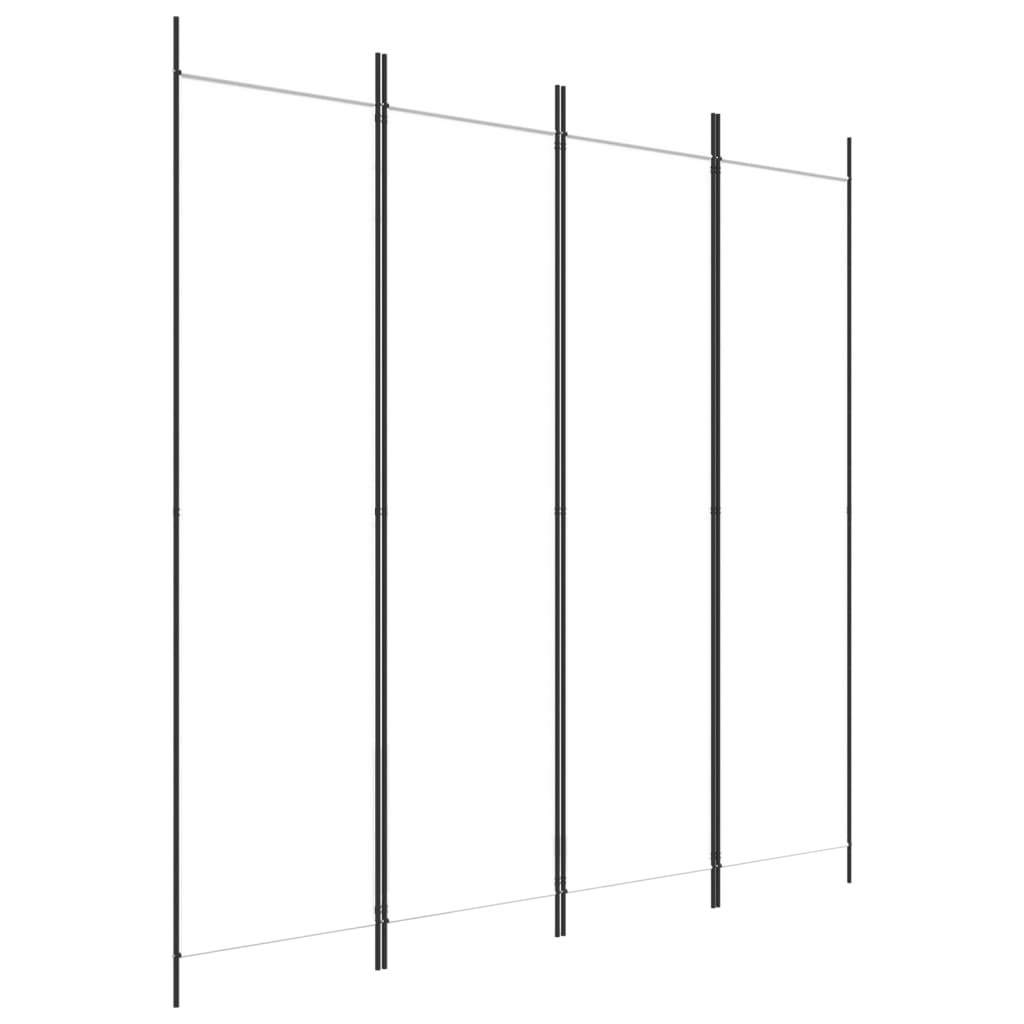 8720287195801_a_en_hd_1 vidaXL 4-Panel Room Divider White 200x200 cm Fabric - Image 2