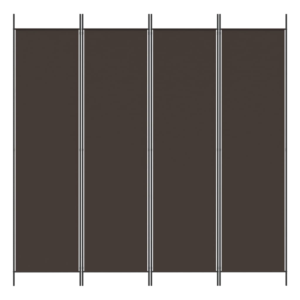 8720287195818_g_en_hd_1 vidaXL 4-Panel Room Divider Brown 200x200 cm Fabric - Image 3