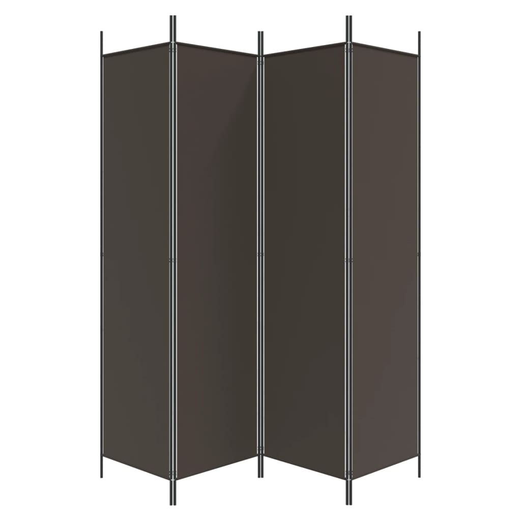 8720287195818_g_en_hd_2 vidaXL 4-Panel Room Divider Brown 200x200 cm Fabric - Image 4
