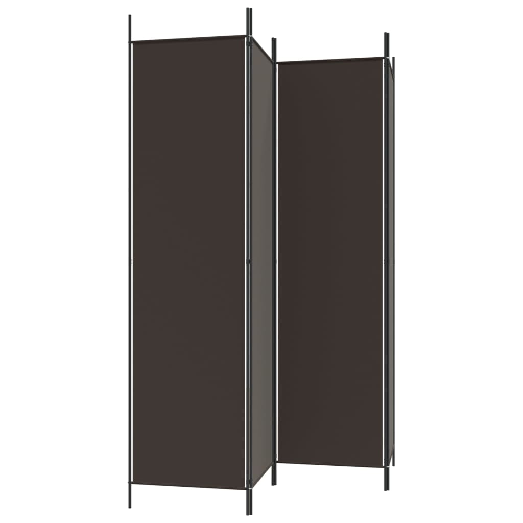 8720287195818_g_en_hd_3 vidaXL 4-Panel Room Divider Brown 200x200 cm Fabric - Image 5