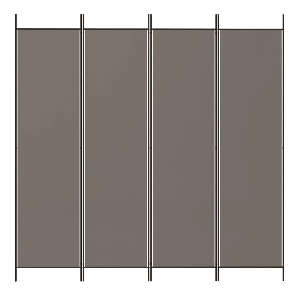 8720287195825_g_en_hd_1 vidaXL 4-Panel Room Divider Anthracite 200x200 cm Fabric - Image 3