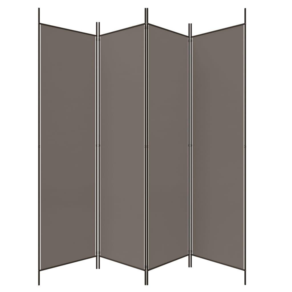 8720287195825_g_en_hd_3 vidaXL 4-Panel Room Divider Anthracite 200x200 cm Fabric - Image 5