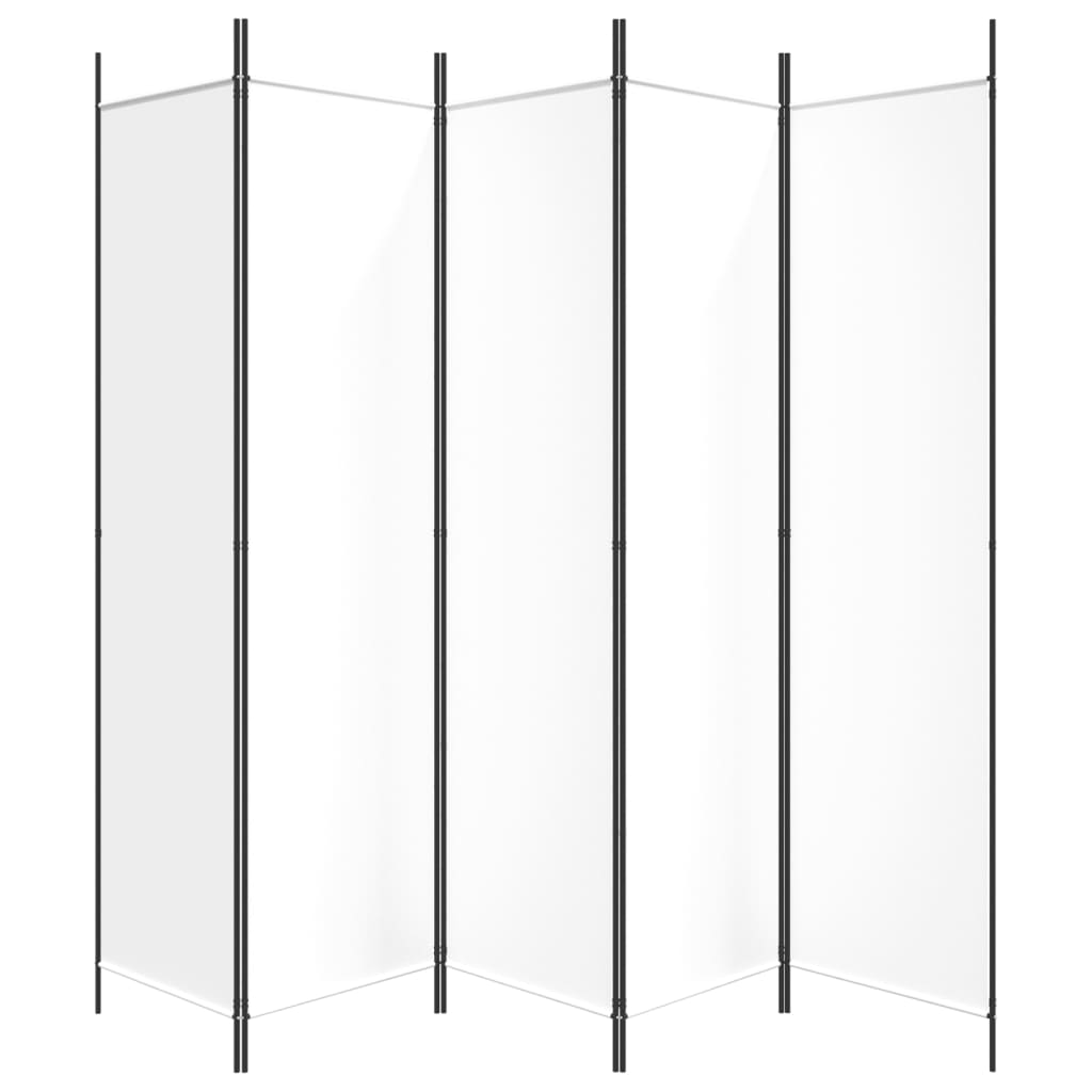 8720287195849_g_en_hd_2 vidaXL 5-Panel Room Divider White 250x200 cm Fabric - Image 4