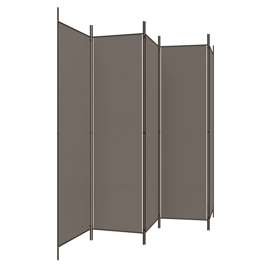 8720287195863_a_en_hd_1 vidaXL 5-Panel Room Divider Anthracite 250x200 cm Fabric - Image 2