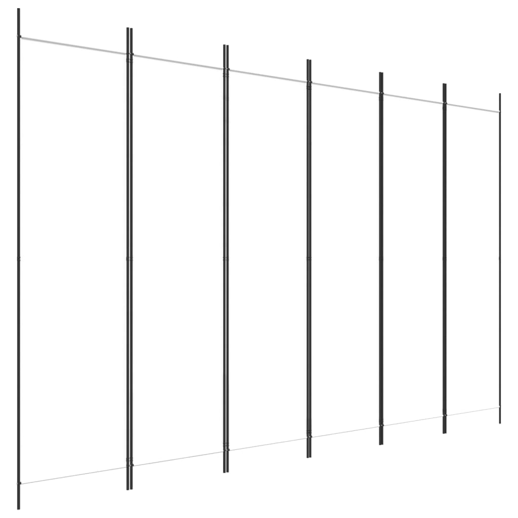 8720287195887_a_en_hd_1 vidaXL 6-Panel Room Divider White 300x200 cm Fabric - Image 2