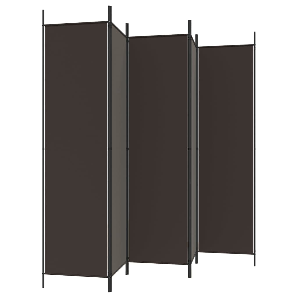 8720287195894_g_en_hd_3 vidaXL 6-Panel Room Divider Brown 300x200 cm Fabric - Image 5