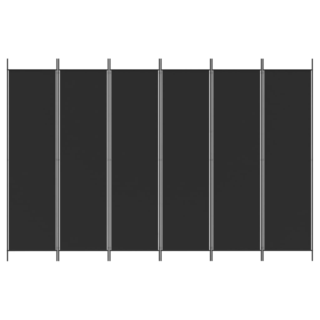 8720287195917_g_en_hd_1 vidaXL 6-Panel Room Divider Black 300x200 cm Fabric - Image 3