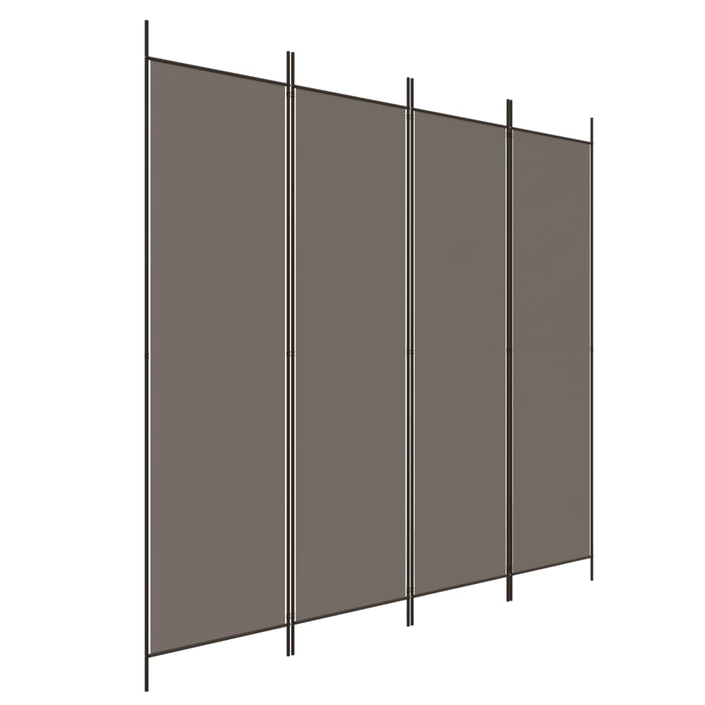 8720287195986_a_en_hd_1 vidaXL 4-Panel Room Divider Anthracite 200x220 cm Fabric - Image 2