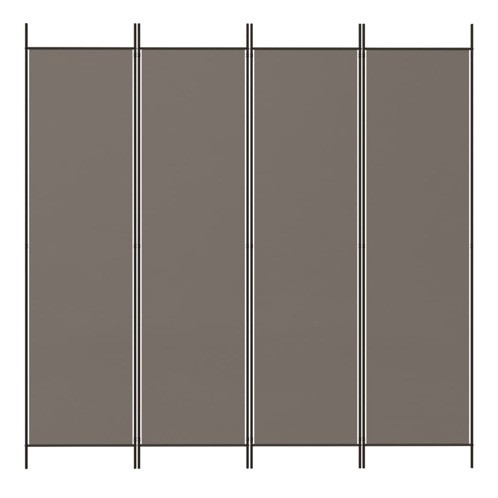 8720287195986_g_en_hd_1 vidaXL 4-Panel Room Divider Anthracite 200x220 cm Fabric - Image 3