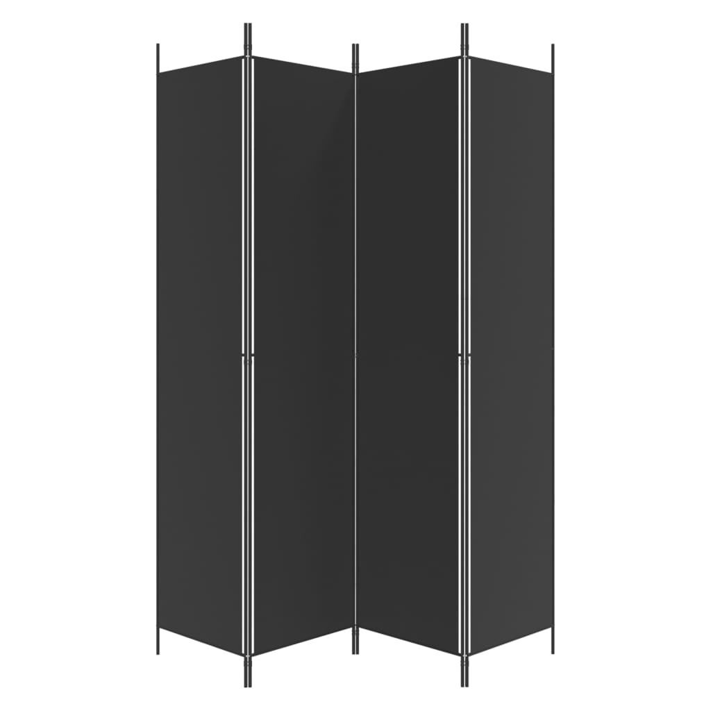 8720287195993_g_en_hd_2 vidaXL 4-Panel Room Divider Black 200x220 cm Fabric - Image 4