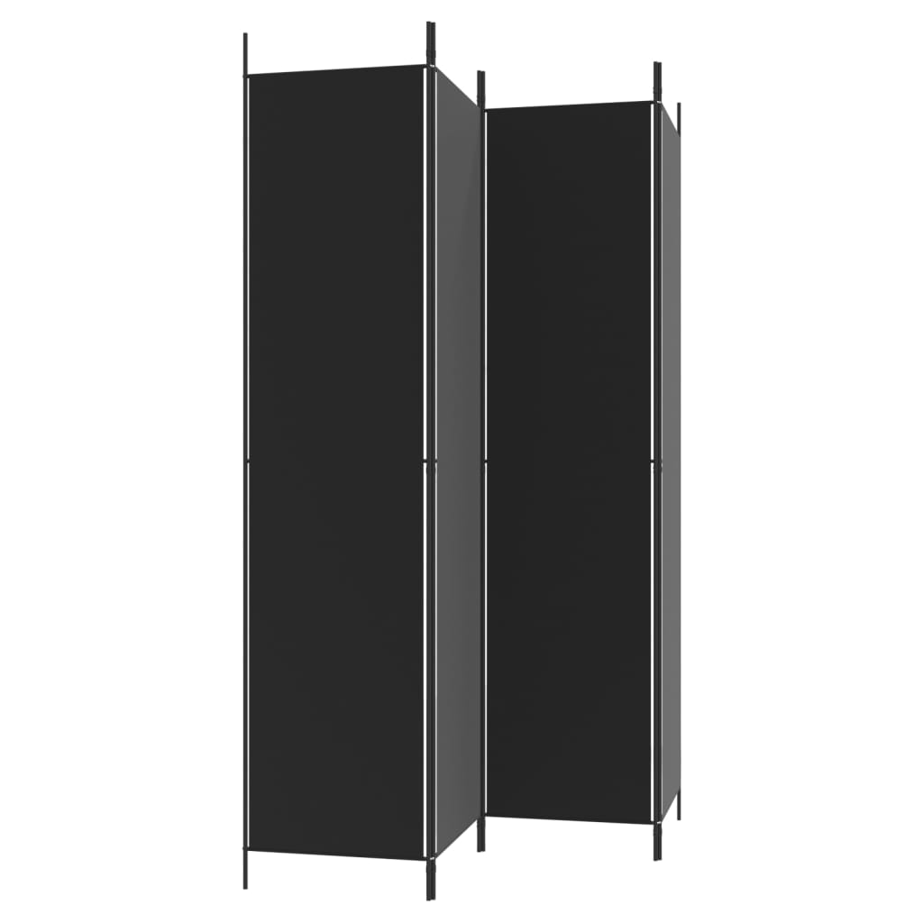 8720287195993_g_en_hd_3 vidaXL 4-Panel Room Divider Black 200x220 cm Fabric - Image 5