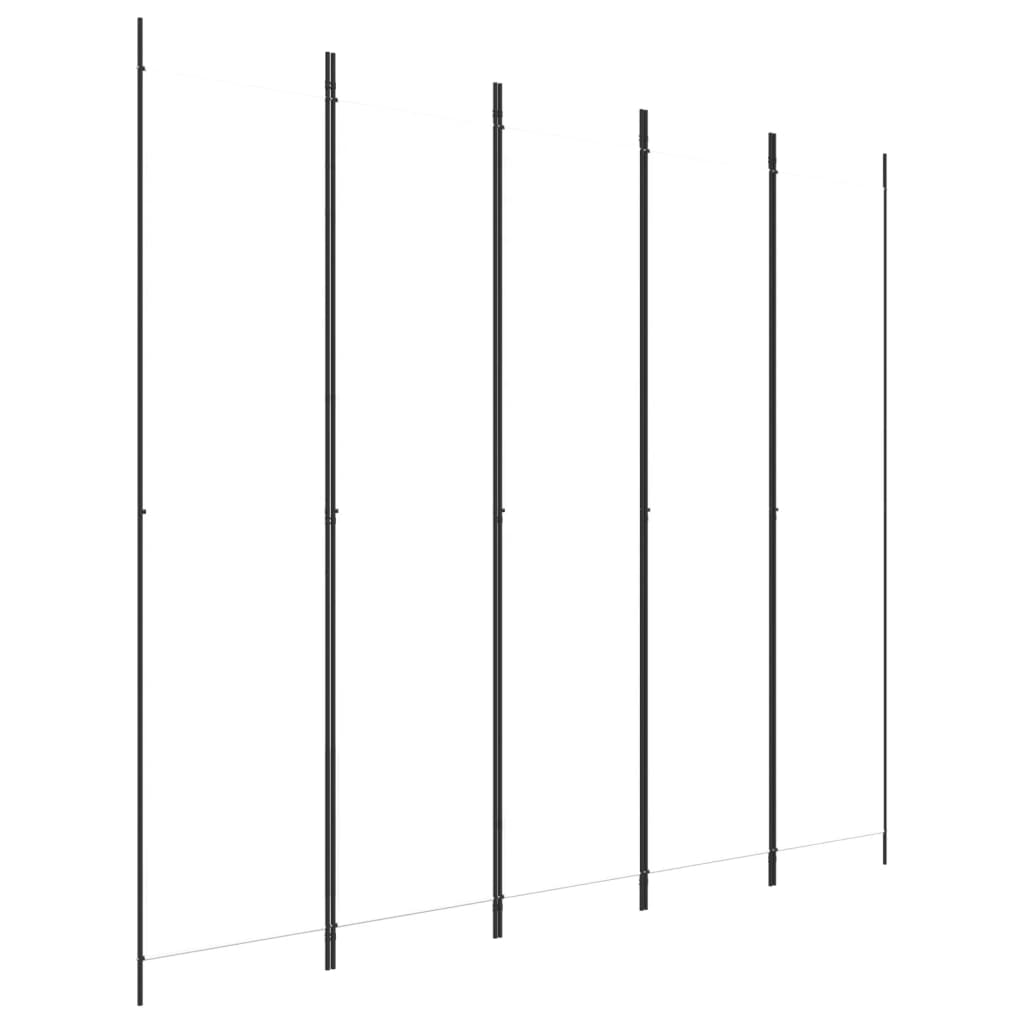 8720287196006_a_en_hd_1 vidaXL 5-Panel Room Divider White 250x220 cm Fabric - Image 2