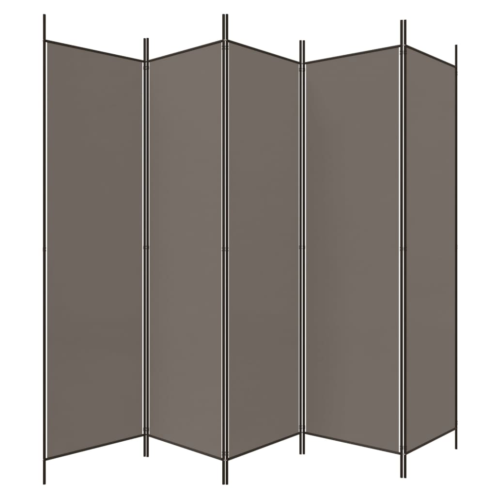 8720287196020_g_en_hd_3 vidaXL 5-Panel Room Divider Anthracite 250x220 cm Fabric - Image 5