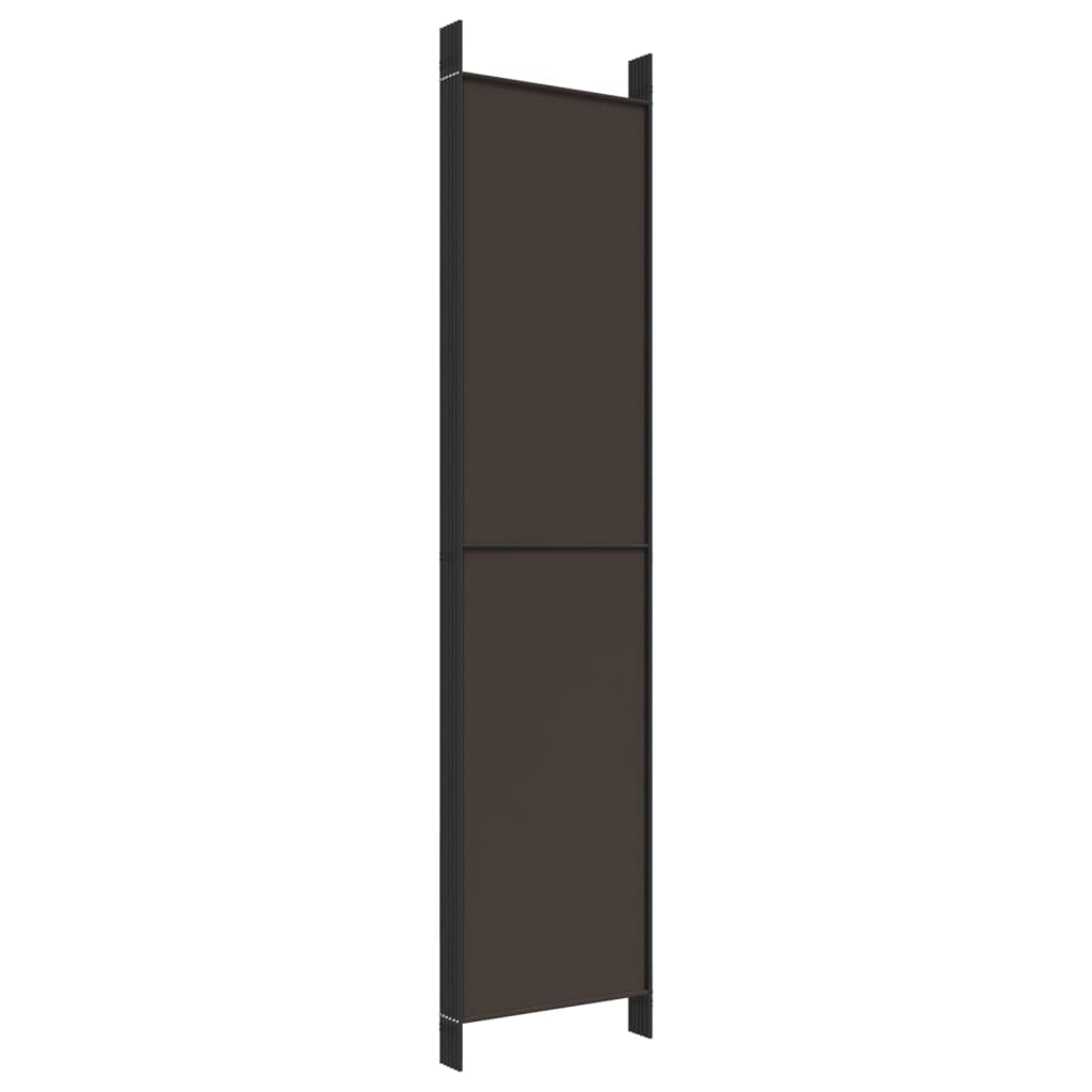 8720287196051_g_en_hd_4 vidaXL 6-Panel Room Divider Brown 300x220 cm Fabric - Image 6